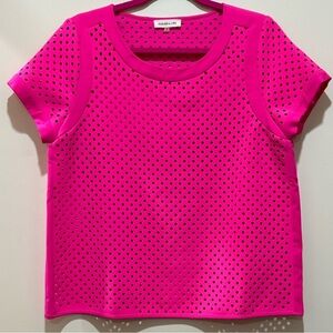 Sugarlips Hot Pink Perforated Top